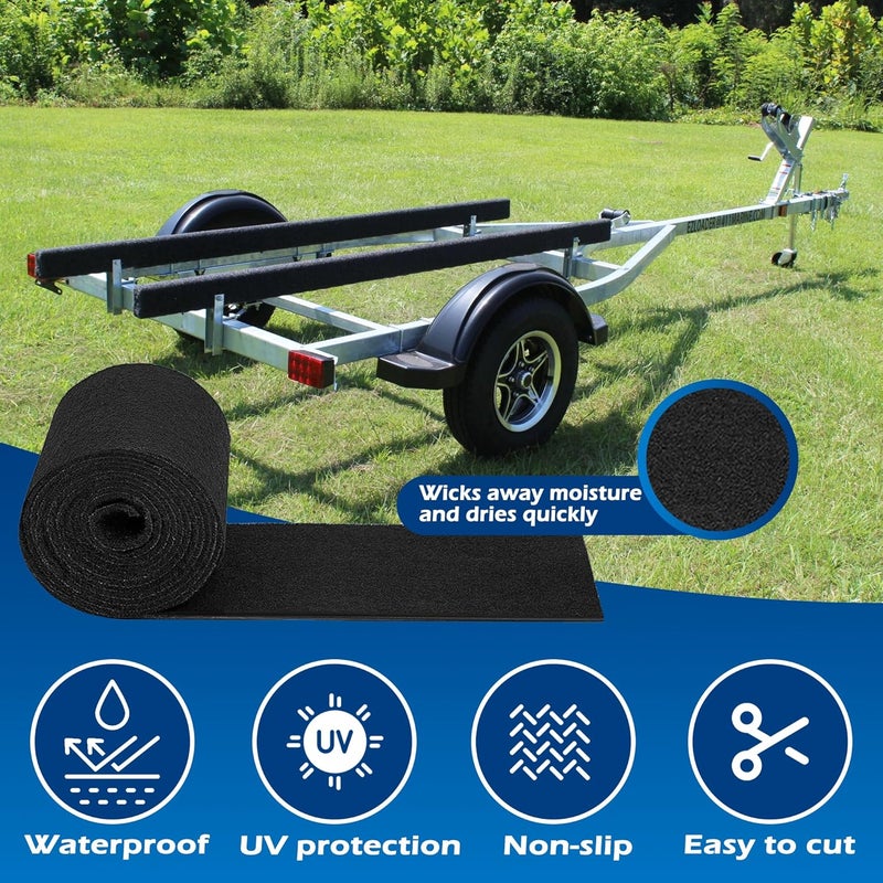 PROLEE Boat Trailer Bunk Carpet Extra Thick,50FT x 12in Marine Trailer Bunk Carpets 25oz, Marine Carpet, Boat Carpet Waterproof, Trailer Bunk Padding for Boats, Jet Ski, 5/16 Inch - Image 2